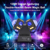 Dual-Head Moving Head Beam Light Bühnen-Disco-Beleuchtung mit 120W Leistung DMX 512 Fernbedienung für DJ-Party Hochzeit Event