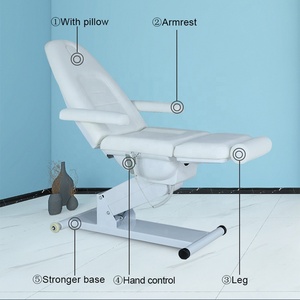 Chaise électrique pliable ergonomique et Portable, idéale pour le traitement et le Massage, à prix bas, hydraulique, moderne, grise, 2 unités - Product Image 3