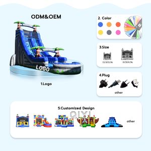 Tobogán Inflable Económico para Fiestas de Verano, Tobogán Acuático Inflable de PVC para Niños y Adultos - Product Image 4