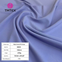 76% Nylon 24% Spandex Rib gebreide stof 250GSM 4-weg stretch ademend effen snel drogend voor meisjes bikini badkleding strandkleding