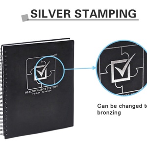 Agenda 2025 à reliure spirale personnalisée, impression sur cuir PU, couverture rigide, estampage à chaud, vente chaude - Product Image 3