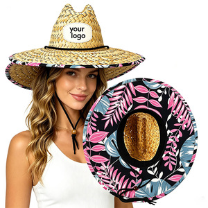 Visière en paille mexicaine personnalisable avec logo pour hommes, femmes, enfants et adultes – Accessoire de plage en paille naturelle pour l'été et les événements musicaux - Product Image 4