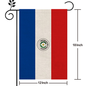Best-seller Paraguay Cour Jardin Drapeau Atmosphère Unique Décoration Peut Être Personnalisé 18*12 In - Product Image 5