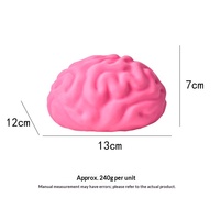 Jouet sensoriel anti-stress en forme de cerveau extra large de 13 cm, rempli de gel, à récupération lente, cadeau amusant et original, décoration de bureau