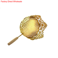 Panier à charbon pour chicha en métal doré ajouré en forme de fleur, support portable pour charbon, accessoires pour chicha, vente en gros d'usine