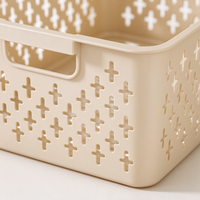 Panier de rangement en plastique de qualité supérieure, organiseur de bureau, bac pour collations, jouets, articles divers, cuisine, usage domestique, conteneur de rangement robuste et empilable