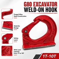 Gancho de elevación forjado G80 para excavadora, soldable, con pestillo de resorte, para modificación de tractores agrícolas y montacargas, venta al por mayor