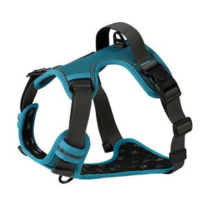 Tali kekang anjing desainer ringan merek hewan peliharaan mewah kustom jaring warna polos berbantalan antiselip Harness anjing - Product Image 1