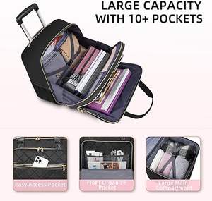 Maletín <span class=keywords><strong>con</strong></span> <span class=keywords><strong>ruedas</strong></span> para <span class=keywords><strong>mujer</strong></span>, bolso para ordenador portátil <span class=keywords><strong>con</strong></span> <span class=keywords><strong>ruedas</strong></span>, bolso para ordenador rodante para trabajo, viaje, bolso universitario - Product Image 3