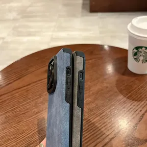 Fashion Matte Leather Silicone <strong>Case</strong> for iPhone 16 <strong>Pro</strong> <strong>Max</strong> <strong>13</strong> 12 Mini 11 14 15 Plus XR X XS Lens Protection Shockproof Cover - Product Image 4