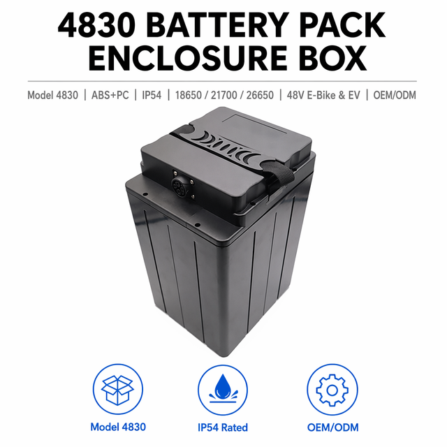 Custom Model 4830 High-Density Waterproof Battery Case Enclosure 18650 Portable Power Bank DIY Frame EV E-bike