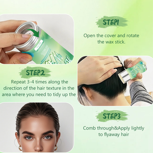 Barra de Cera para el Cabello de 75g, Marca Privada, Anti-Frizz, Fijación del Cabello, Control de Cabello Rebelde para Niños y Mujeres, Barra de Peinado - Product Image 3
