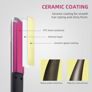 Nouveau flux dames voyage Fantom rétro patchs lisseur cheveux Falter connecteur Hir fer forme Compact femme pour Logo Vietnam - Product Image 2