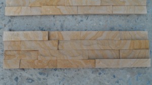 Pierre de culture <span class=keywords><strong>en</strong></span> <span class=keywords><strong>grès</strong></span> jaune nuage, dalle de pavage extérieur moderne, matériau de revêtement mural <span class=keywords><strong>naturel</strong></span> extérieur fendu, vente <span class=keywords><strong>en</strong></span> gros - Product Image 2