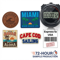 Patchs thermocollants personnalisés EYD – Échantillon rapide en 72 heures – Patchs brodés en PVC et chenille – Californie, Miami, Hawaï – Pour vêtements, sacs, chapeaux