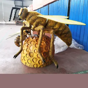 Sanhe Robot Simulatie Insect Standbeeld Grote Kunstmatige Spider Vlinder Libel Bee Lieveheersbeestje Silicone Insect Sculptuur