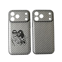 Funda para Teléfono con Grabado Láser de PU, Anti-desgaste, Anti-caídas, para iPhone 16 17 Pro Max, Diseño de Logotipo Personalizado, 6 Colores, Regalo Personalizado