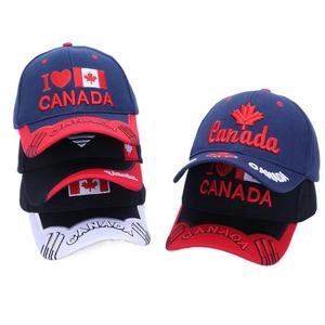 Gorra de béisbol bordada con la bandera de Canadá al por mayor, gorra ajustable de algodón con hoja de arce, gorras snapback, gorra trucker para hombres y mujeres, al por mayor - Product Image 3