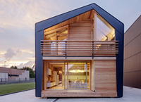 Maison modulaire préfabriquée triangulaire à deux chambres 2024, maison mobile prête à l'emploi, maison préfabriquée en conteneur à vendre