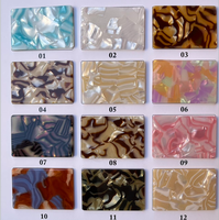 Feuille de celluloid multicolore pour revêtement de tambour, instruments de musique, décoration intérieure et dessus de table