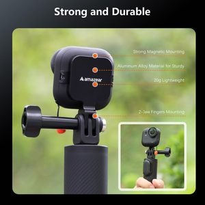 Base Magnética Amazear para Insta360 GO Ultra, Adaptador de Liberación Rápida de Aluminio CNC con Rotación de 360° °   Rotación para Tomas Multiángulo - Product Image 2