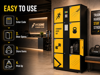 Casier de rangement intelligent pour salle de sport, casier électronique à code libre-service, armoire de rangement sécurisée en métal pour club de fitness, centre sportif