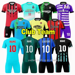 Latest Football Jersey Club Soccer Jersey Uniform Blue Yellow Designs Custom Soccer Wear