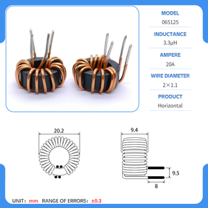 Bộ chuyển đổi DC-DC tùy chỉnh 065125 18uh điều chỉnh điện áp dòng điện đầu ra, cuộn dây đồng, bộ lọc hình xuyến, cuộn cảm lõi Sendust - Product Image 4