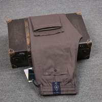 Pantalon d'été fin 100 % coton pour homme, coupe droite, ample, respirant, frais, tout en coton, pantalon décontracté haut de gamme pour homme