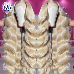Parrucca Bionda 613 13x4 13x6 HD Senza Colla, <span class=keywords><strong>Capelli</strong></span> Umani Pronti da Indossare, <span class=keywords><strong>Capelli</strong></span> Indiani Grezzi Ondulati, Parrucche Frontali in Pizzo per Donne - Product Image 3
