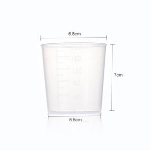 शीर्ष गुणवत्ता प्लास्टिक मापने कप 200ml मापने दूध कप स्पष्ट रंग प्लास्टिक बीकर - Product Image 5