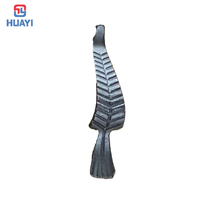 Accessoires décoratifs modernes en acier moulé Huayi, antirouille, longues feuilles, pour escaliers et portails
