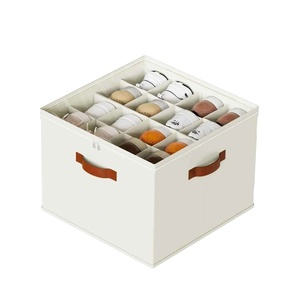 Modern Closet <b>Shoe</b> Organizer Collapsible <b>Shoe</b> Storage Bins With Adjustable Dividers and Clear Cover for <b>Shoe</b> Arrangement - Product Image 1