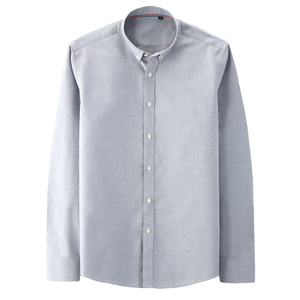 PRIMEAGE INDUSTRIES เสื้อเชิ้ตผู้ชายสีเทาอ่อนผ้าป๊อปลินสไตล์ญี่ปุ่นลายจุดแขนกุดคอปกกระดุมทรงปกติผ้าฝ้ายระบายอากาศได้ดี - Product Image 1