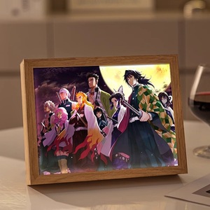 Demon Slayer Posters Pintura ligera Marco DE FOTOS Demons Slayers <span class=keywords><strong>Kimetsu</strong></span> <span class=keywords><strong>No</strong></span> <span class=keywords><strong>Yaiba</strong></span> Tanjiron Lámparas LED de acción - Product Image 2