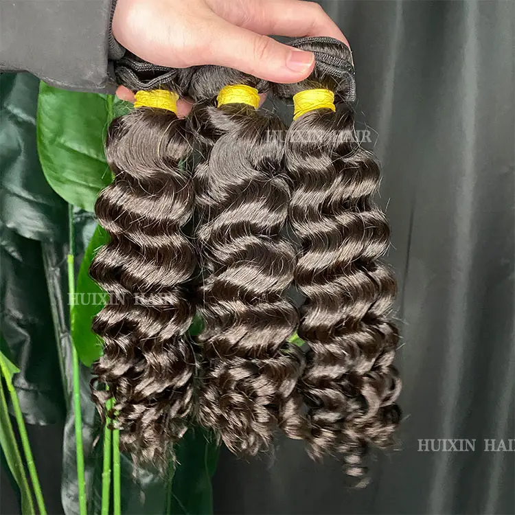Toptan demetleri bakire saç satıcıları brezilyalı kamboçya 100% ham remy bakire insan saç uzatma kıvırcık derin dalga paket