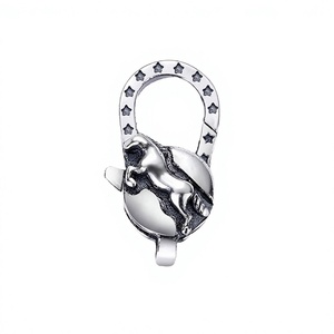 Wonderfit WF-C144 Fermoir Mousqueton Pégase en Argent Sterling 925 Oxydé, Connecteur Animal Cheval Volant pour Bracelet - Product Image 2