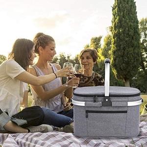 Bolsa térmica de neopreno con logotipo personalizado para <span class=keywords><strong>Picnic</strong></span>, bolsa térmica aislante para exteriores, fiambrera, refrigerador de alimentos, <span class=keywords><strong>cesta</strong></span> portátil para <span class=keywords><strong>Picnic</strong></span> - Product Image 6