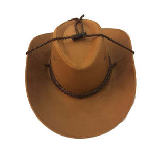 หมวกคาวบอยตะวันตกปรับได้หมวกขับขี่กันแดดปรับได้หมวกเฟอร์เทียมหลากสีสำหรับกลางแจ้งแคมป์ปิ้งไรเดอร์ - Product Image 3