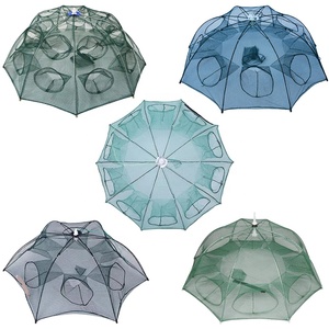 Filet de pêche parapluie avec Cage à crevettes, Minnow, automatique, pliable, Portable, 6 à 20 trous, offre spéciale, - Product Image 6