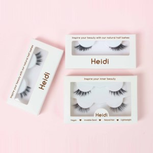 Heidi Soft Lightweight Corner <strong>Eyelashes</strong> clear Band <strong>Half</strong> Lash 3D Faux Mink Natual <strong>Half</strong> Lashes Customized Packaging Available - Product Image 4