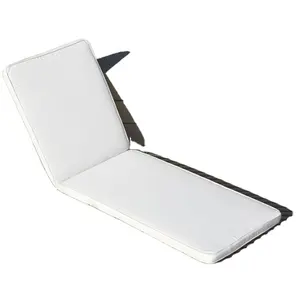 White waterproof sun lounger chair foldable cushion fire resistant seat cushions