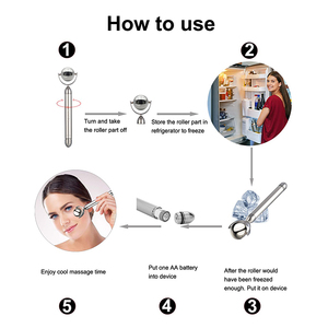 Rodillo Facial de Hielo 2 en 1 para Uso Doméstico, para Lifting Facial y Reafirmación de Ojos, 360° °   Herramientas Giratorias para el Cuidado de la Piel, Herramienta de Belleza con Compresa Fría - Product Image 6