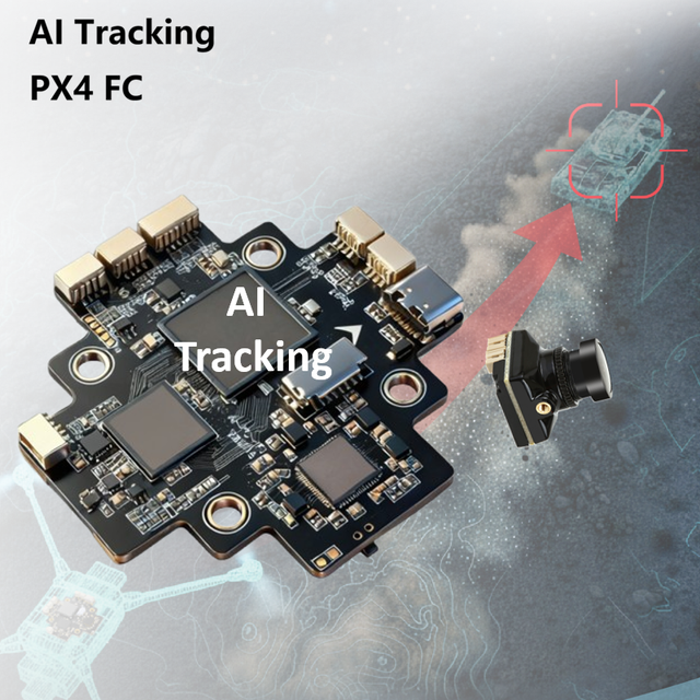 Drone FPV AI Tracking System for Identify Automatically Tracking Module with PX4 Flight Control Module