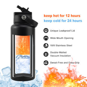 Bouteille d'eau isotherme à double paroi en acier inoxydable de 32 oz (1000 ml) pour le voyage, gourde personnalisable sans BPA pour le sport - Product Image 5