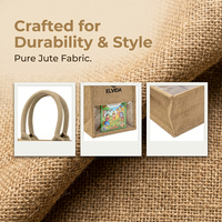 Hoogwaardige, milieuvriendelijke, natuurlijke, herbruikbare jute tassen met handvat, op maat gemaakte logo, open sluiting voor cadeau-, sieraden- en voedselverpakkingen