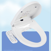 Nouveau design blanc wc sécheur d'air chaud électrique une pièce toilette intelligente siège de toilette couverture salle de bain sièges de toilette intelligents