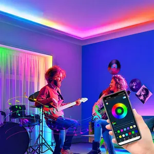 5V Led Strip Licht Muziek Sync Rgb 5050 Led Tape Bt Controle Flexibel Lint Voor Kamer Party Decoratie Tv Backlight
