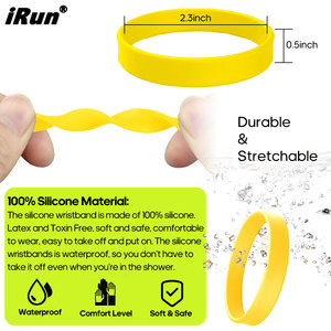 Pulseras de Silicona con Logotipo Personalizado <span class=keywords><strong>IRun</strong></span>, Pulsera de Silicona de Goma con Diseño de Arcoíris para Adultos, para el Festival del Orgullo - Product Image 2