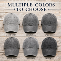 Casquette de baseball unisexe en coton délavé style vintage, 6 panneaux, souple, pour le sport, les voyages et la pêche – Vente en gros